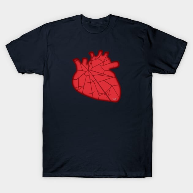 A Shattered Heart T-Shirt by LetsGetGEEKY